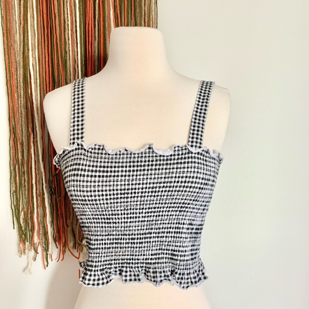 Me to we gingham crop top